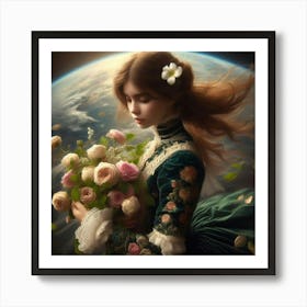 Roses In The Sky Art Print