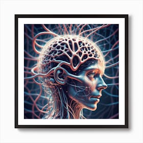 Human Brain And Nervous System 23 Art Print