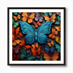 Colorful Butterflies 3 Art Print