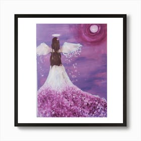 Angel of flowers Art Print