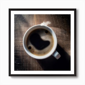 Heart Shaped Coffee Art Print