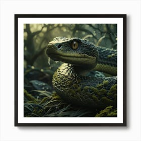 Snake In The Forest Art Print