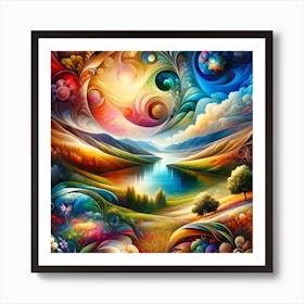 Abstract Landscape Painting Art Print