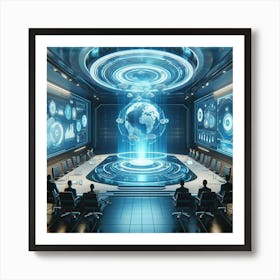 Futuristic Conference Room 3 Art Print