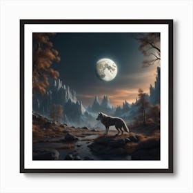 Howling Wolf Art Print