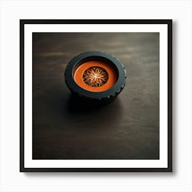 Orange Starburst Art Print