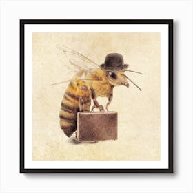 Worker Bee Square Art Print