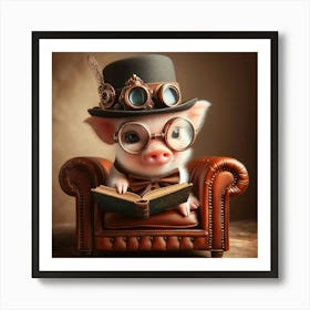 Steampunk Pig 1 Art Print