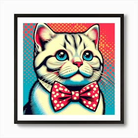 Cat With Bow Tie 2 Art Print