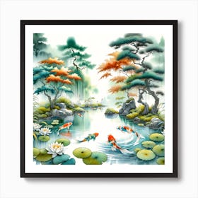 Koi Pond 1 Art Print