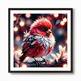 Christmas Cardinal Art Print