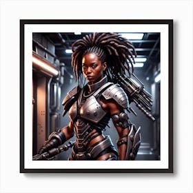 Futuristic Woman Art Print