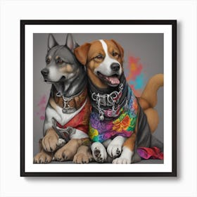 Two Dogs Art Print