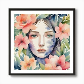 Watercolor Flower Painting Art Print