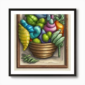 Basket Of Fruits Art Print