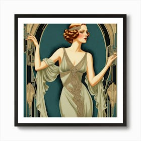 Deco Woman 6 Art Print