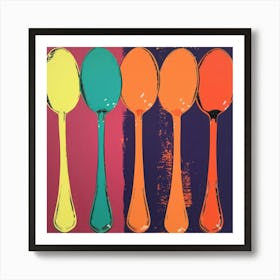 Spoons Pop Art 1 Art Print