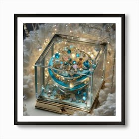 Blue Glass Box Art Print