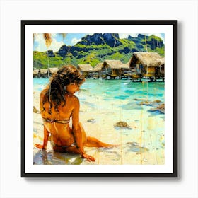 Bora Bora Things To Do - Tropical Glitz Art Print