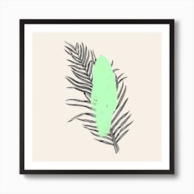 Tropical Tree Light Green Art Print