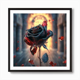 Black Rose Art Print