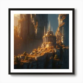 Castle In The Mountains Art Print