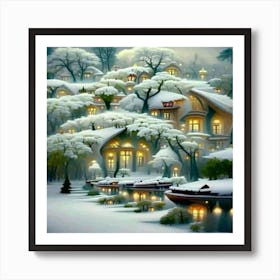 Christmas Village Art Print