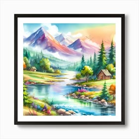 Landscape Painting 45 Art Print