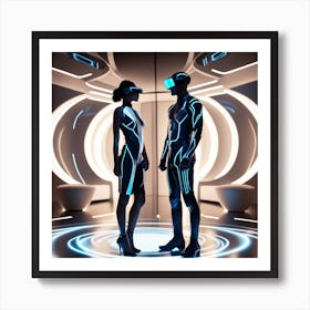 Futuristic Couple 34 Art Print