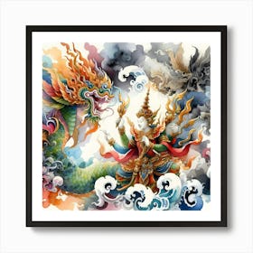 Thai Dragon Art Print