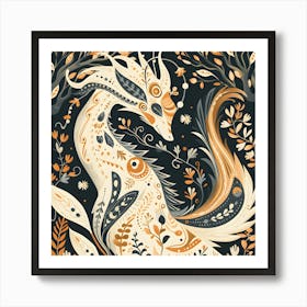 Nordic Fox Art Print