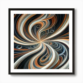 Interstellar laser light line pattern abstract art 4 Art Print