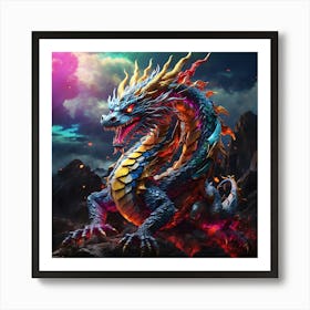 Dragon In The Sky 3 Art Print