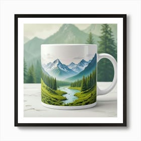 Mountain Stream Mug Art Print