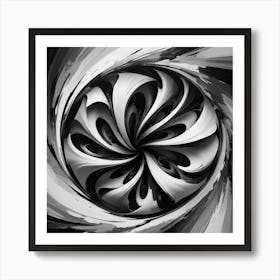 Black and White Abstract Art 346 Art Print