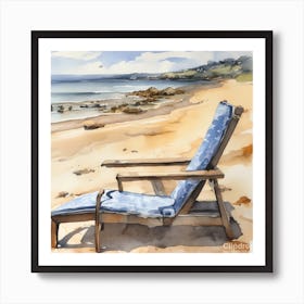 Beach Chair Art Print