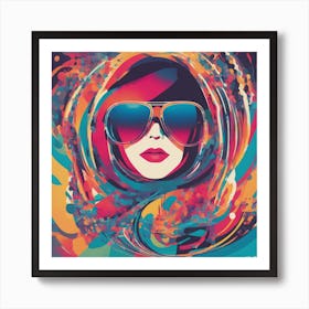 Braine, New Poster For Ray Ban Speed, In The Style Of Psychedelic Figuration, Eiko Ojala, Ian Davenp 1 Art Print