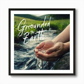 A Captivating Image of Hands gently cupping the Flow of Water. Art Print