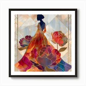 Woman In A Dress 7 Art Print