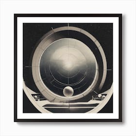 Spaceship In Space 17 Art Print