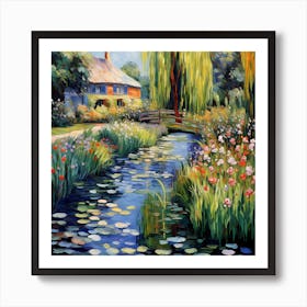 Colourful Canvases: Monet's Idyllic Haven Art Print