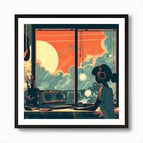 A Flat Design Lofi Illustration 1718804468 3 Art Print