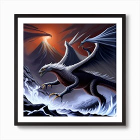 Dragon In Flight Art Print