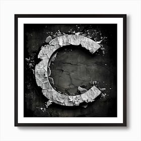 Letter C Made of Iron Art Print