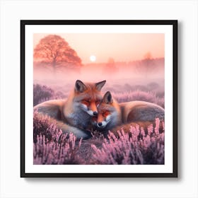 Foxes 1 Art Print