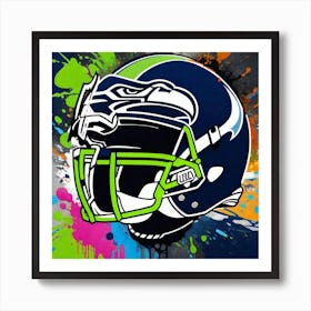 Seattle Seahawks Helmet Art Print