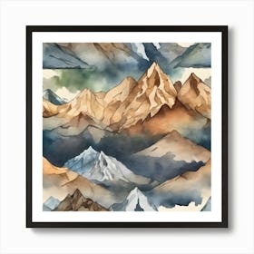 Mountain Ranges Art Print