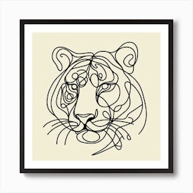 Tiger Picasso style Art Print