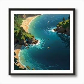 Beach Scene Art Print