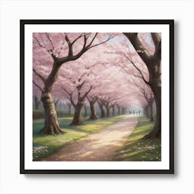 Cherry Blossoms paintings art print 2 Art Print